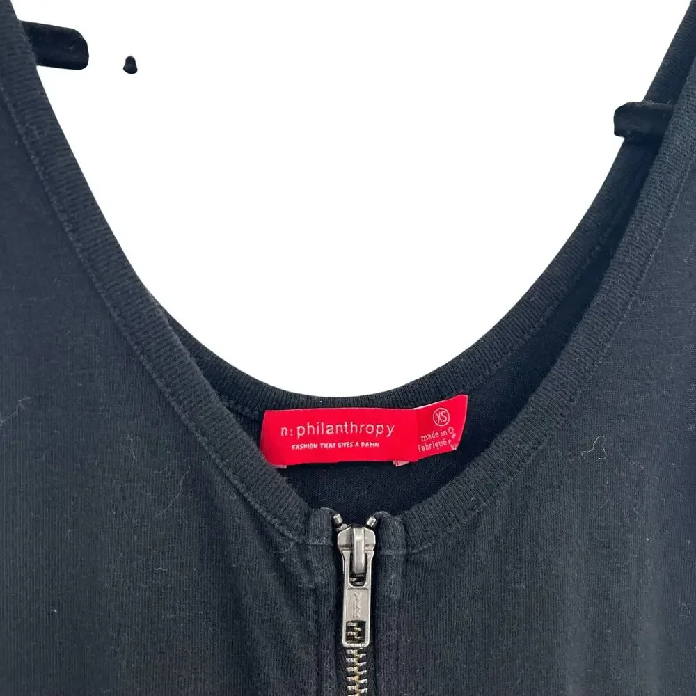 n:Philanthropy Griffith Jumpsuit‎ Zippered Drawstring-Waist Jogger Black Size XS - Picture 11 of 14